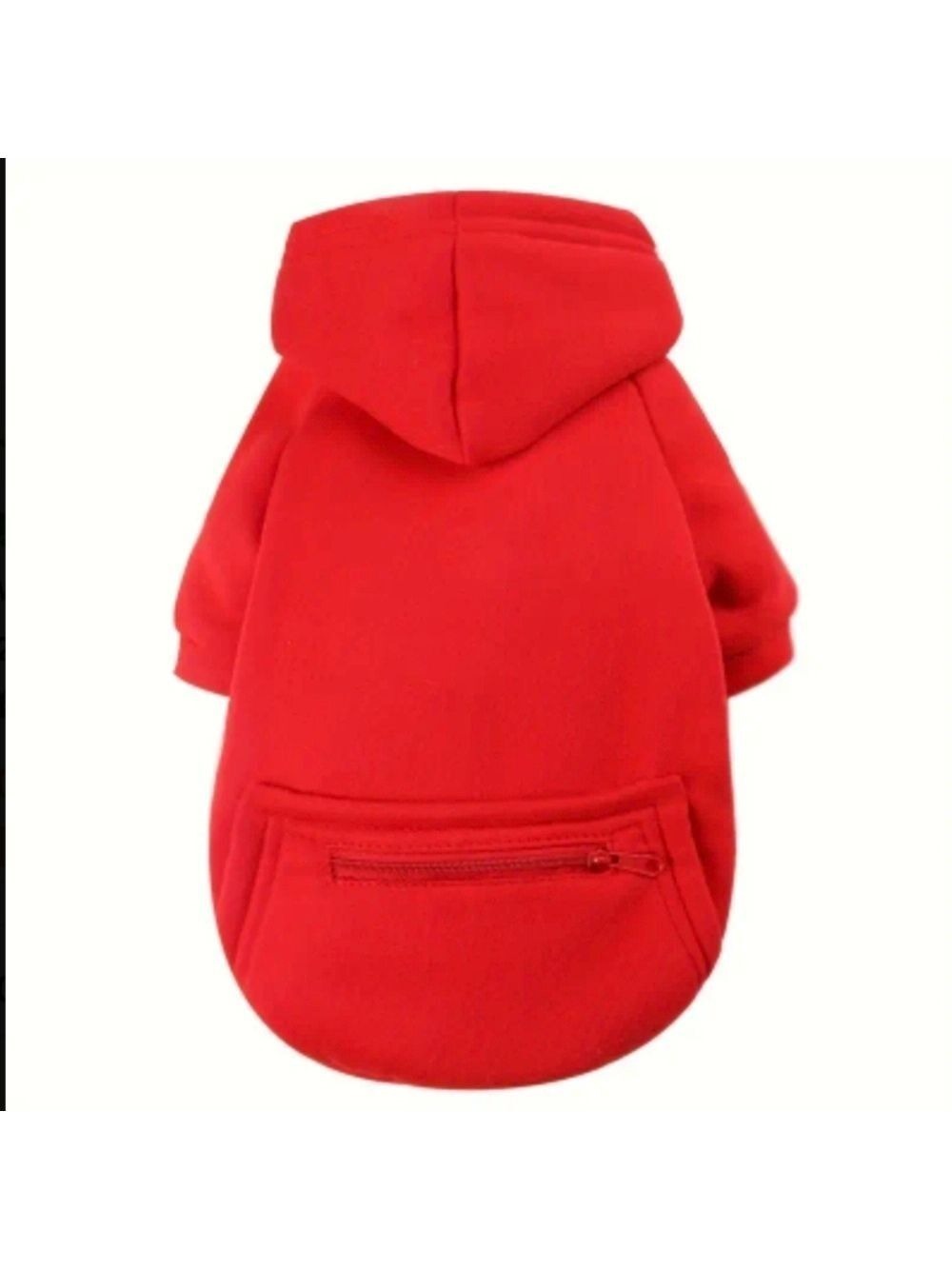 Small Dog Hoodie Sweatshirt, Size L Red or Blue - Picture 5 of 8